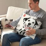 Taie d'oreiller personnalisée avec photo d'animal de compagnie à l'encre de Chine avec nom Cadeau d'anniversaire pour ami Propriétaire d'animal de compagnie