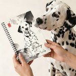 Gepersonaliseerd Inktschilderij Huisdier Foto A5 Spiraal Notitieboekje met Naam en 120 Gelinieerde Pagina's Dagelijks Gebruik Verjaardagscadeau voor Huisdierbezitters