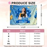 Personalized Class of 2026 Photo Colorful Balloons Banner with Name and Year Graduation Ceremony Party Gift for Graduates