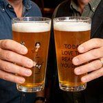 Bicchiere da birra personalizzato con nome e ritratto foto, design divertente 