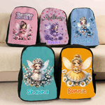 Personalizado lindo nacimiento de flores de hadas mochila estuche de lápices bolsa de almuerzo con el nombre de vuelta a la escuela temporada de cumpleaños de regalo para las niñas