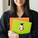 Personalized Graduation Cap Initial Waterproof Stickers with Name Celebration Graduation Party Decor for Graduates
