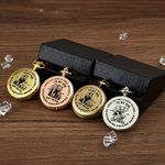 Spersonalizowany zegarek kieszonkowy z wygrawerowanym imieniem i nazwiskiem na Dzień Ojca, prezent urodzinowy dla ojca i syna