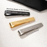 Personalisierte Krawattenklammer mit Wunschgravur | Krawattennadel | Herren-Accessoire | Jahrestag Geburtstag Hochzeit Geschenk für Männer