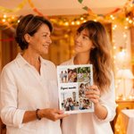 Puzzles en briques de construction personnalisés avec 1 à 5 photos et texte - Cadeau fête des Mères anniversaire pour maman couple famille