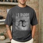 Personalized Vintage Photo Multicolor 100% Cotton Unisex T-shirt with Name Birthday Father's Day Mother's Day Gift for Mom Dad
