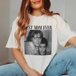 Personalized Vintage Photo Multicolor 100% Cotton Unisex T-shirt with Name Birthday Father's Day Mother's Day Gift for Mom Dad