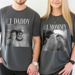 Personalized Vintage Photo Multicolor 100% Cotton Unisex T-shirt with Name Birthday Father's Day Mother's Day Gift for Mom Dad