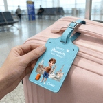 Personalized Cute Cartoon Character Travel Theme Passport Holder with Name and Quote Travel Accessory Gift for Travel Lover Girls