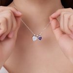 Personalizado 1-6 Corazón Birthstones Collar Dainty Joyería Cumpleaños Día de la Madre de regalo para las mujeres