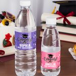 Personalized Congrats Class of 2026 Set of 20 Waterproof Water Bottle Labels Stickers with Name School and Year Graduation Party Gift for Graduates