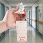 Personalizada de dibujos animados de la enfermera simple línea de dibujo de identificación de acrílico carrete con el nombre de la enfermera Apreciación regalo de cumpleaños para la enfermera médico p