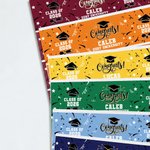 Personalized Congrats Class of 2026 Set of 20 Waterproof Water Bottle Labels Stickers with Name School and Year Graduation Party Gift for Graduates