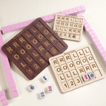 Tablero de Práctica de Madera Personalizado Clásico Mahjong Charleston con Texto Torneo de Mahjong Noche de Mahjong Regalo para Amante del Mahjong