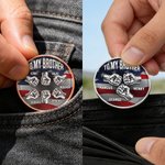 Personalized To My Brother National Flag 2-6 Fists Coin with Names and Display Stand Birthday Friendship Anniversary Gift for Brother