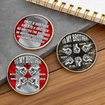 Personalized To My Brother National Flag 2-6 Fists Coin with Names and Display Stand Birthday Friendship Anniversary Gift for Brother