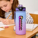 Personalized Gradient Color 17 oz / 32 oz Sports Water Bottle with Name Daily Use Sports Gift for Teenager Sports Lovers