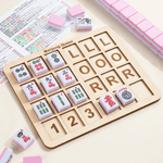 Tablero de Práctica de Madera Personalizado Clásico Mahjong Charleston con Texto Torneo de Mahjong Noche de Mahjong Regalo para Amante del Mahjong