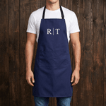 Gepersonaliseerd Vintage Eenvoudig Patroon Volwassen Schort met Naam en Voorletter Dagelijks Keuken Koken Vaderdag Verjaardagscadeau voor Vader Man