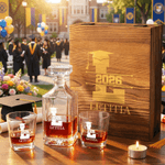 Personalized Graduation Cap Initial Whiskey Decanter with Name and Year Graduation Party Gift for Graduates Whiskey Lovers