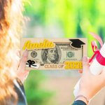 Personalized Congratulations Class of Graduation Wooden Money Holder with Name and Year Graduation Party Gift for Graduates Students
