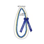Personalisierte Klasse von 2026 Multicolor geflochtene Graduierung Lei mit Schleife und Text Graduierung Partei Senior Night Geschenk für Absolventen