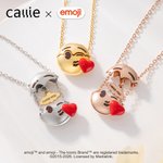 Spersonalizowany naszyjnik Kiss emoji Explosion Cloud z tekstem Dainty Biżuteria Urodziny Rocznica Dzień Matki Prezent dla dziewczyny | Callie × emoji ™