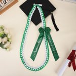 Personalisierte Klasse von 2026 Multicolor geflochtene Graduierung Lei mit Schleife und Text Graduierung Partei Senior Night Geschenk für Absolventen