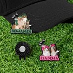 Personalised Golf Set Pet Photo Golf Ball Marker Magnetic Hat Clip with Name Birthday Anniversary Game Day Gift for Golf Player Pet Lover