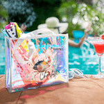 Personalised Ocean Creature Holographic Clear Tote Bag with Name Summer Holiday Daily Use Birthday Gift for Friends Girls