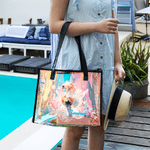 Personalised Ocean Creature Holographic Clear Tote Bag with Name Summer Holiday Daily Use Birthday Gift for Friends Girls