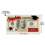 Personalized Congratulations Class of Graduation Wooden Money Holder with Name and Year Graduation Party Gift for Graduates Students