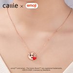 Spersonalizowany naszyjnik Kiss emoji Explosion Cloud z tekstem Dainty Biżuteria Urodziny Rocznica Dzień Matki Prezent dla dziewczyny | Callie × emoji ™
