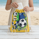 Sac à cordon personnalisé avec nom Sac de voyage pour les amoureux du football Cadeau d'anniversaire pour les amoureux du football