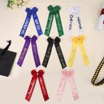Personalisierte Klasse von 2026 Multicolor geflochtene Graduierung Lei mit Schleife und Text Graduierung Partei Senior Night Geschenk für Absolventen
