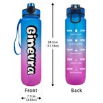 Personalized Gradient Color 17 oz / 32 oz Sports Water Bottle with Name Daily Use Sports Gift for Teenager Sports Lovers