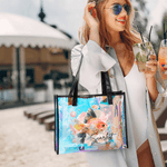 Personalised Ocean Creature Holographic Clear Tote Bag with Name Summer Holiday Daily Use Birthday Gift for Friends Girls