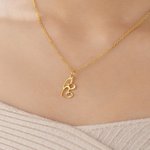 Collar Colgante Personalizado 1-5 Corazones Delicada Joyería con Inicial Uso Diario Cumpleaños Día de la Madre Regalo para Mamá Amiga