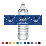 Personalized Congrats Class of 2026 Set of 20 Waterproof Water Bottle Labels Stickers with Name School and Year Graduation Party Gift for Graduates
