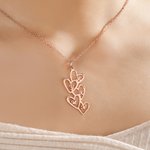 Collar Colgante Personalizado 1-5 Corazones Delicada Joyería con Inicial Uso Diario Cumpleaños Día de la Madre Regalo para Mamá Amiga