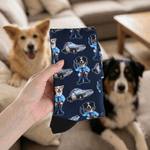 Personalized Cartoon Police Officer Police Car Soft Mid-Calf Socks with 1-2 Photos Daily Wear Birthday Gift for Police Officers