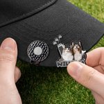 Personalised Golf Set Pet Photo Golf Ball Marker Magnetic Hat Clip with Name Birthday Anniversary Game Day Gift for Golf Player Pet Lover