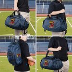 Bolsa de deporte de gran capacidad personalizada Bulldog francés de fútbol americano con nombre Regalo de cumpleaños para un amante del fútbol americano