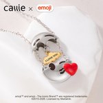 Spersonalizowany naszyjnik Kiss emoji Explosion Cloud z tekstem Dainty Biżuteria Urodziny Rocznica Dzień Matki Prezent dla dziewczyny | Callie × emoji ™