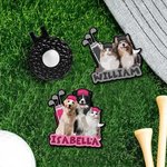 Personalised Golf Set Pet Photo Golf Ball Marker Magnetic Hat Clip with Name Birthday Anniversary Game Day Gift for Golf Player Pet Lover