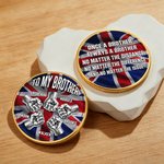 Personalized To My Brother National Flag 2-6 Fists Coin with Names and Display Stand Birthday Friendship Anniversary Gift for Brother
