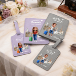 Personalized Cute Cartoon Character Travel Theme Passport Holder with Name and Quote Travel Accessory Gift for Travel Lover Girls