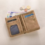 Personalisierte Geldbörse mit Gebursblume und Namen | aus PU-Leder | Kurz und Lang-Stil optional | Muttertag Geburtstag Geschenk für Mutter Frau