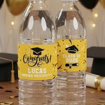 Personalized Congrats Class of 2026 Set of 20 Waterproof Water Bottle Labels Stickers with Name School and Year Graduation Party Gift for Graduates