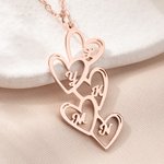 Collar Colgante Personalizado 1-5 Corazones Delicada Joyería con Inicial Uso Diario Cumpleaños Día de la Madre Regalo para Mamá Amiga